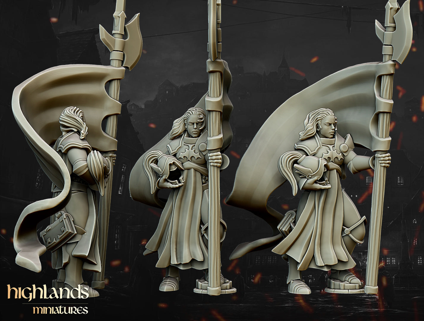 Warriors of the Lady Command Group by Highlands Miniatures