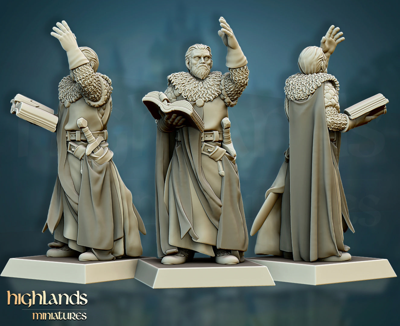 Crusaders Command Group by Highlands Miniatures