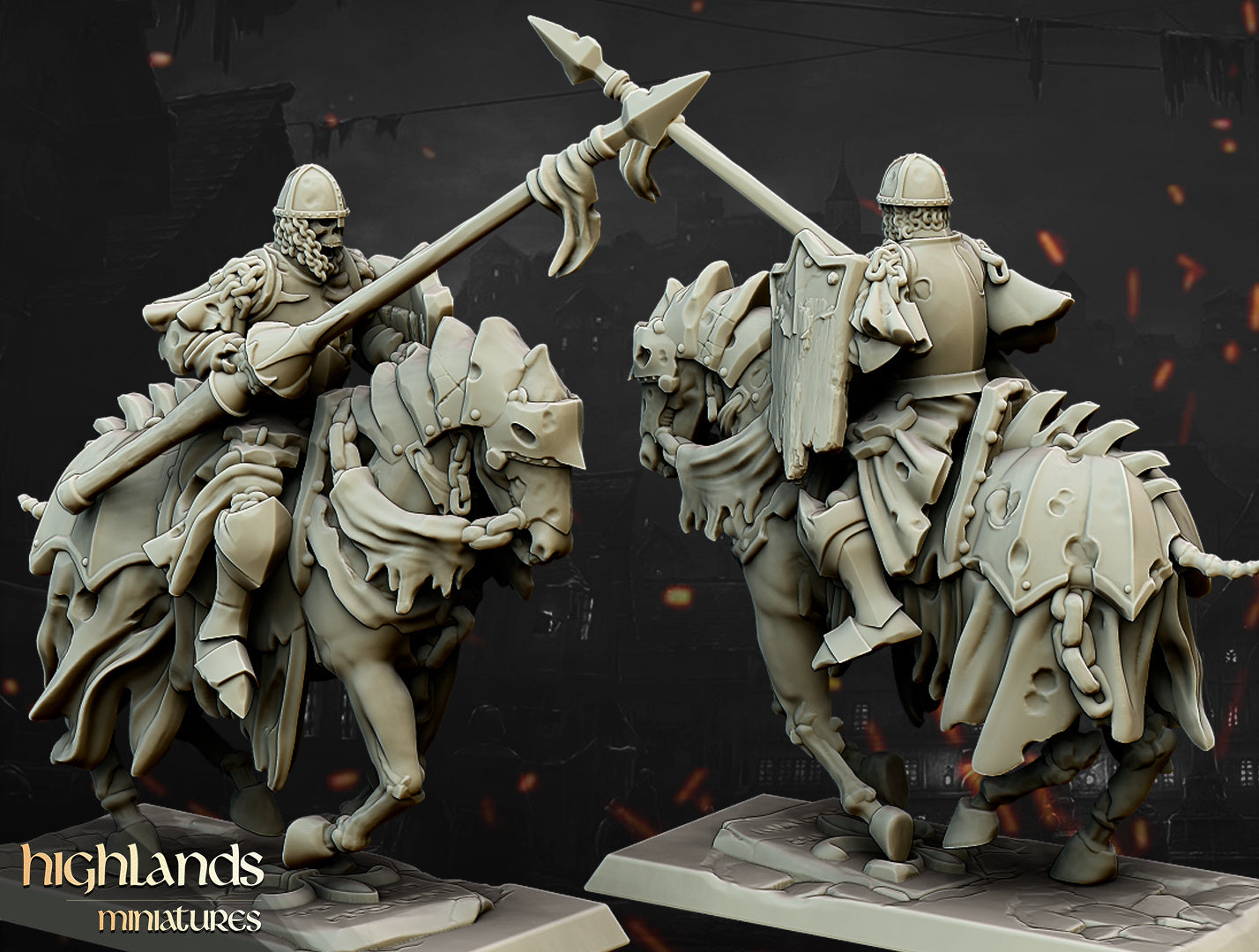 Dark Knight Cavalry Unit by Highlands Miniatures