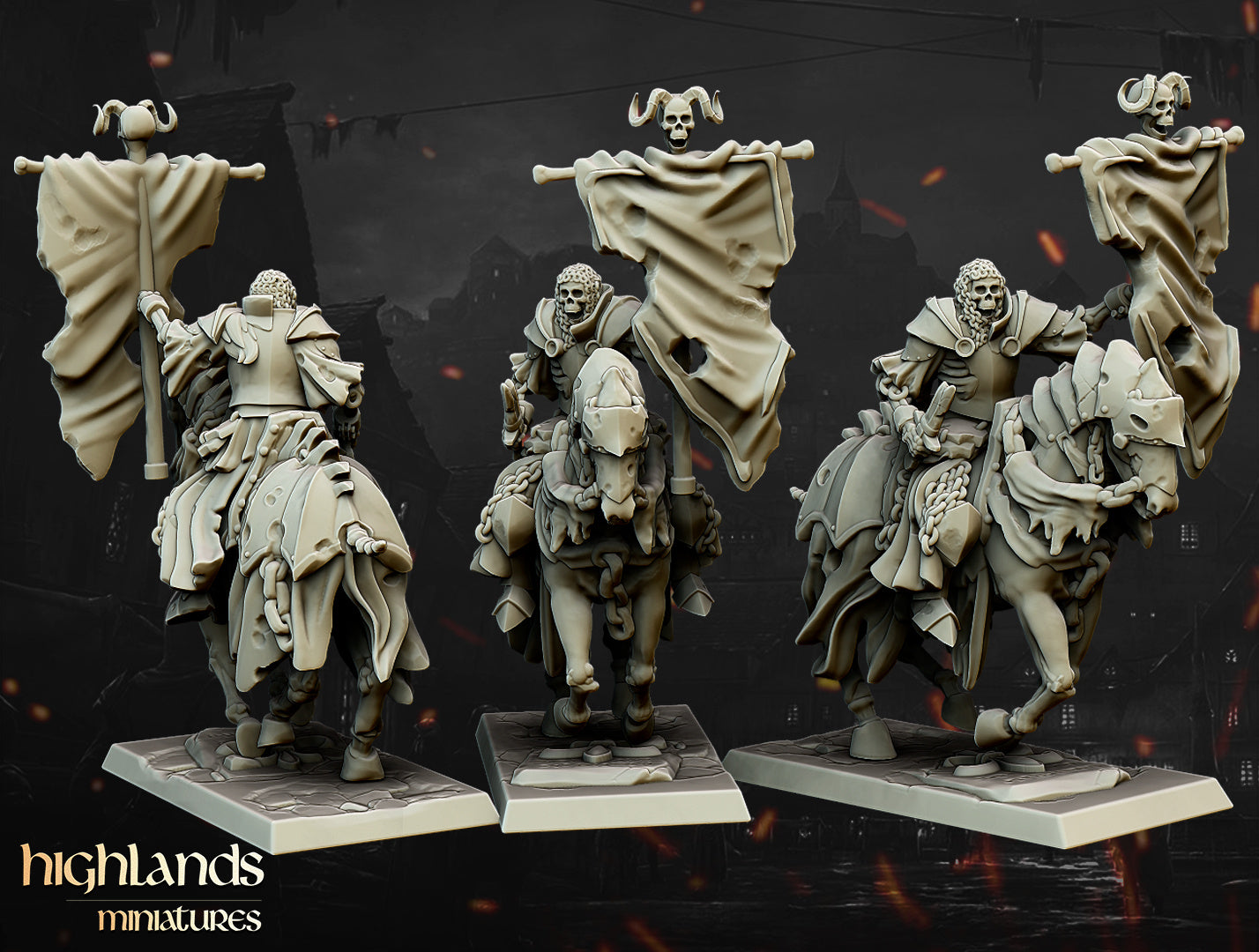 Dark Knight Cavalry Command by Highlands Miniatures