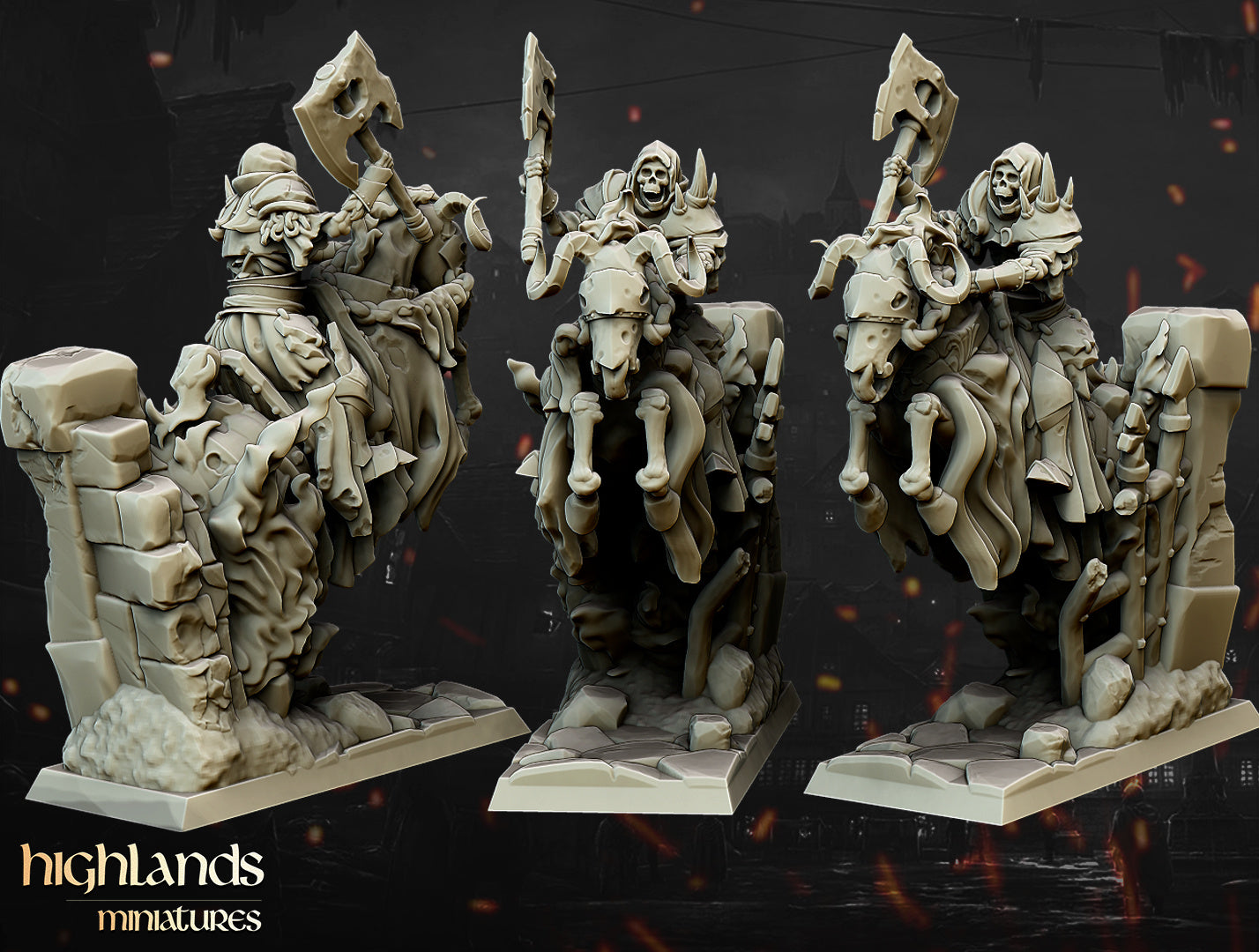 Dark Knight Cavalry Command by Highlands Miniatures