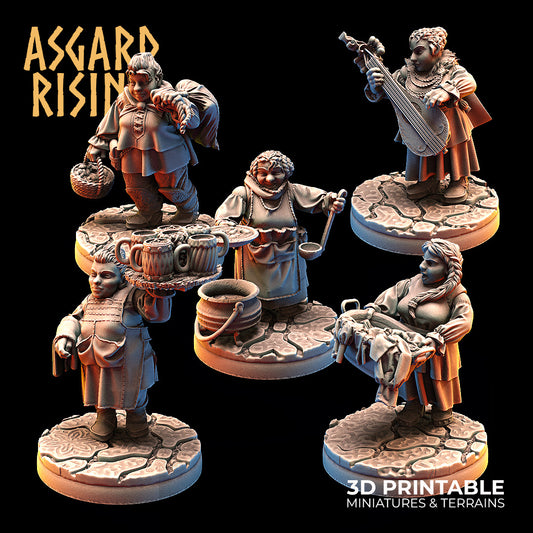 Dwarf Female Townsfolk by Asgard Rising