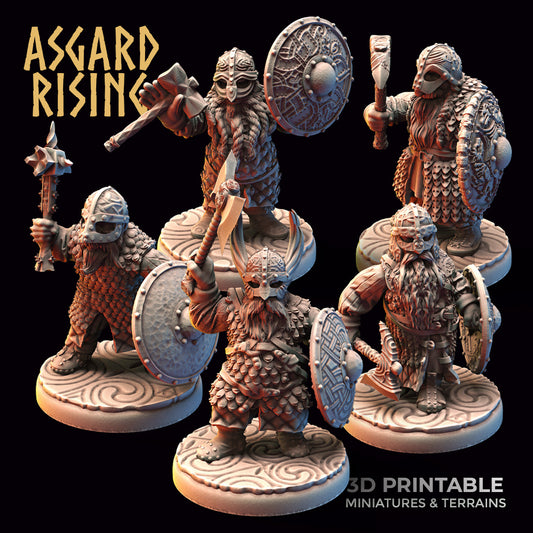 Dwarf Warriors in Scale Mail by Asgard Rising