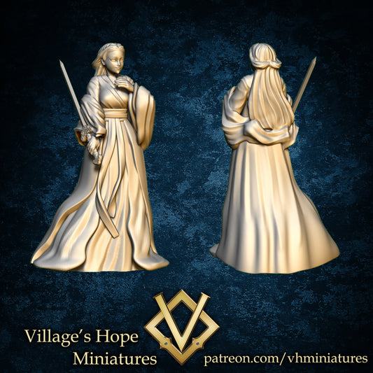 Wuxia Cultivators Flying Sword Users by Village's Hope Miniatures