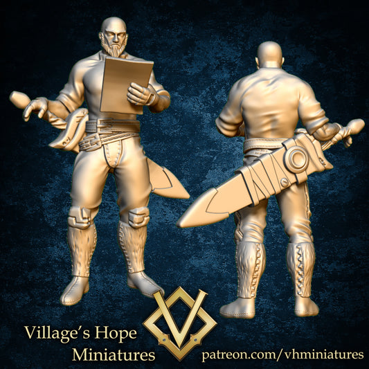 Veteran Warrior Guild Master by Village's Hope Miniatures