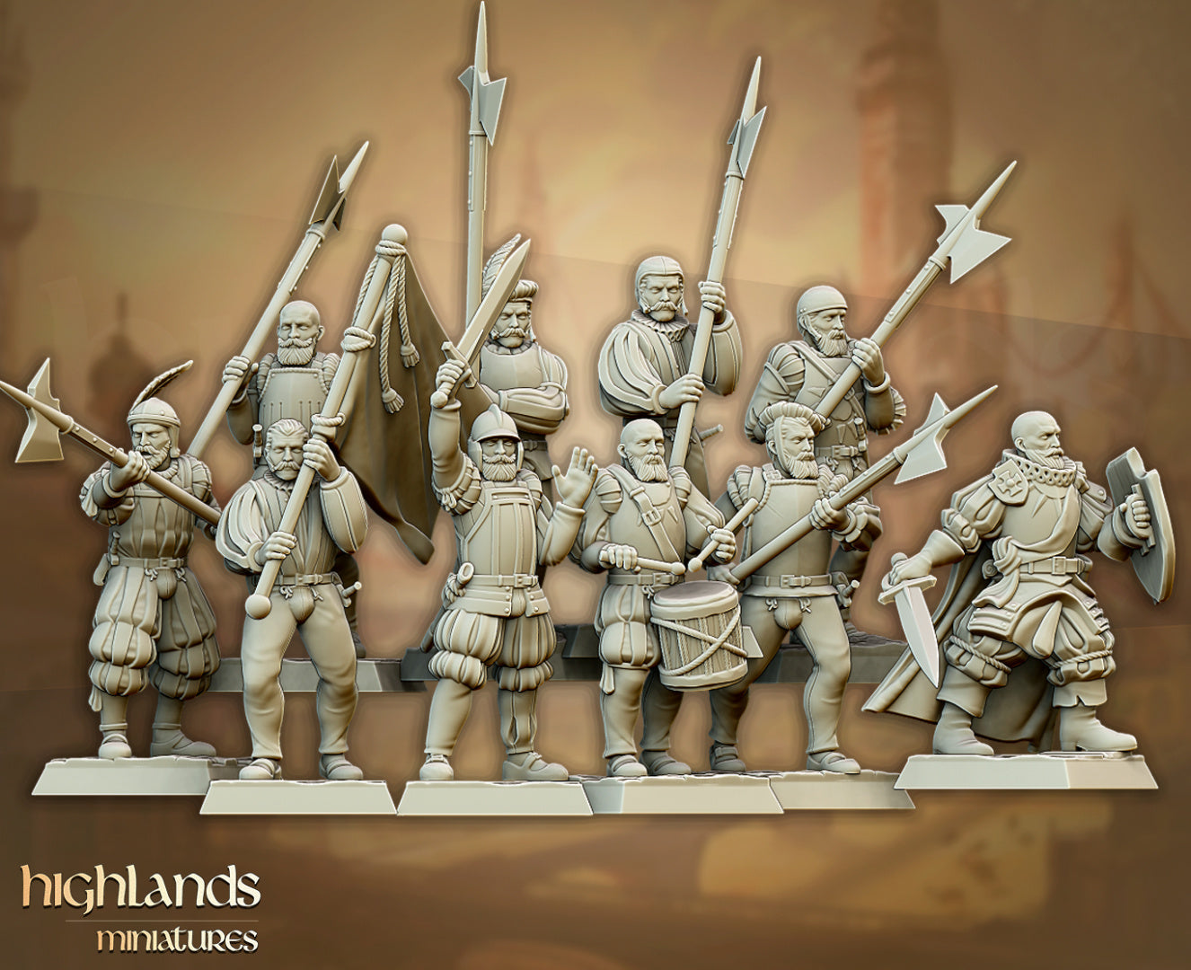Sunland Imperial Troops with Halberds by Highlands Miniatures