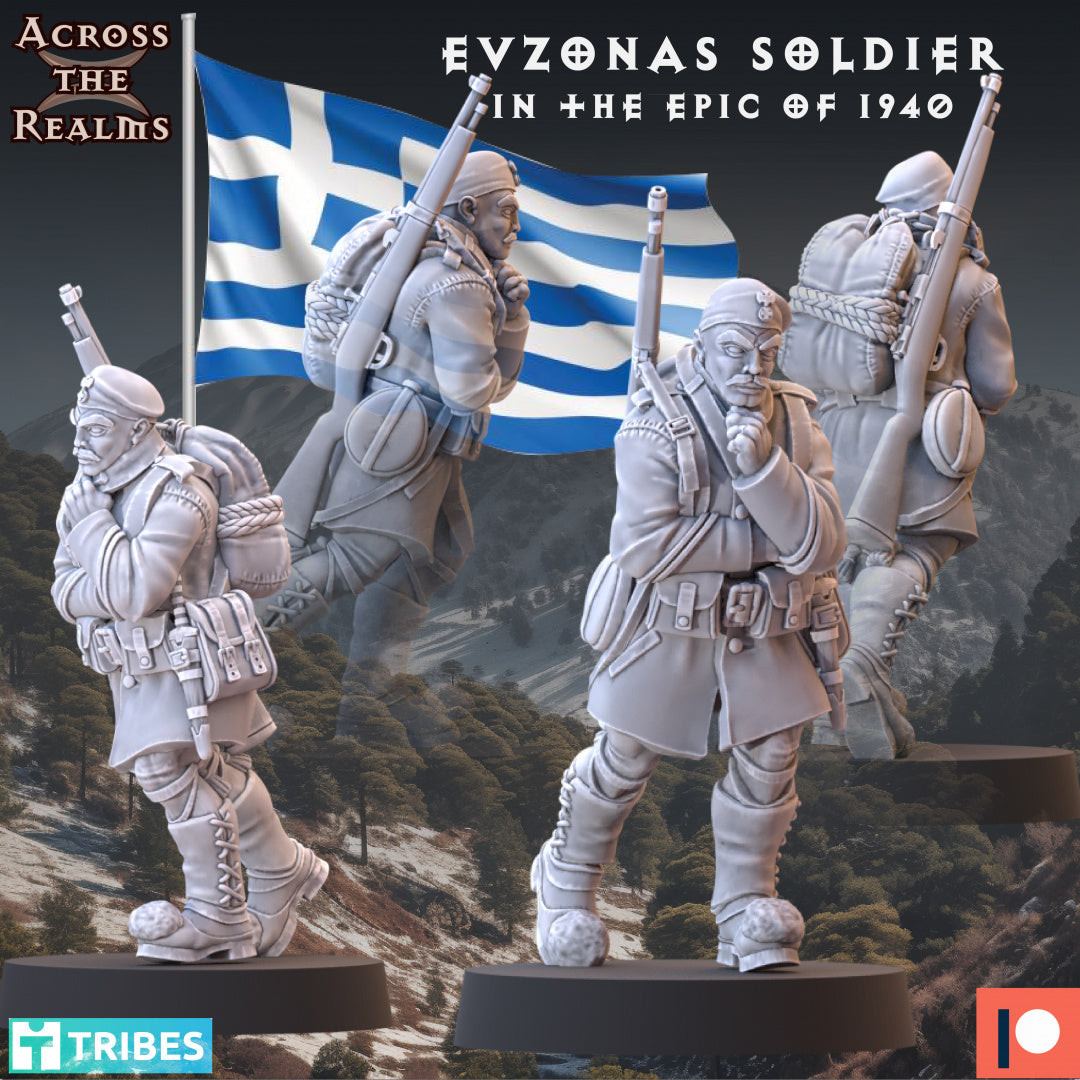 Evzonas Soldier in the epic of 1940 by Across the Realms