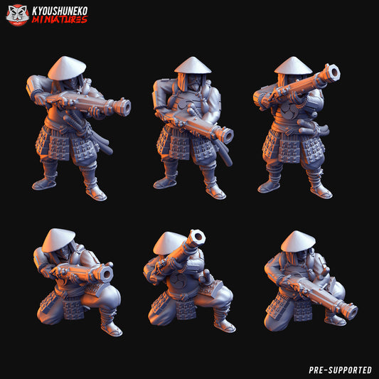 Japanese Ozutsu Ashigaru Units