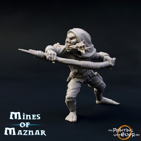 Goblin Archer B of the Mines of Maznar by The Printing Goes Ever On