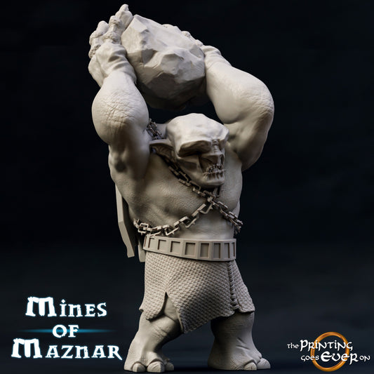 Mountain Troll B of the Mines of Maznar by The Printing Goes Ever On