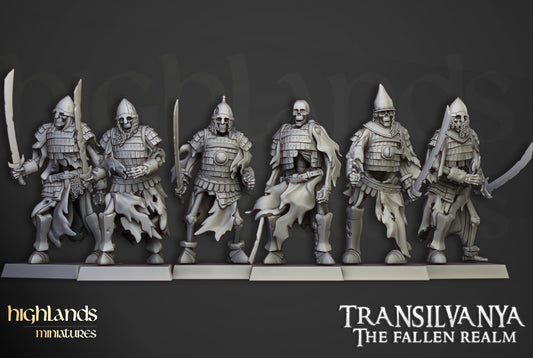 Skeleton Boyar Guards with Swords by Highlands Miniatures