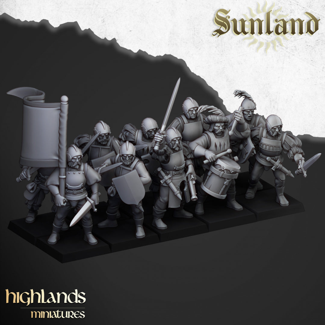Sunland Troops with Swords by Highlands Miniatures