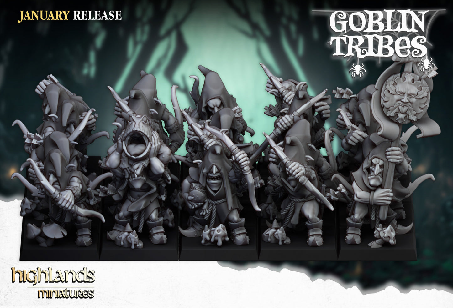 Swamp Goblins With Bows by Highlands Miniatures