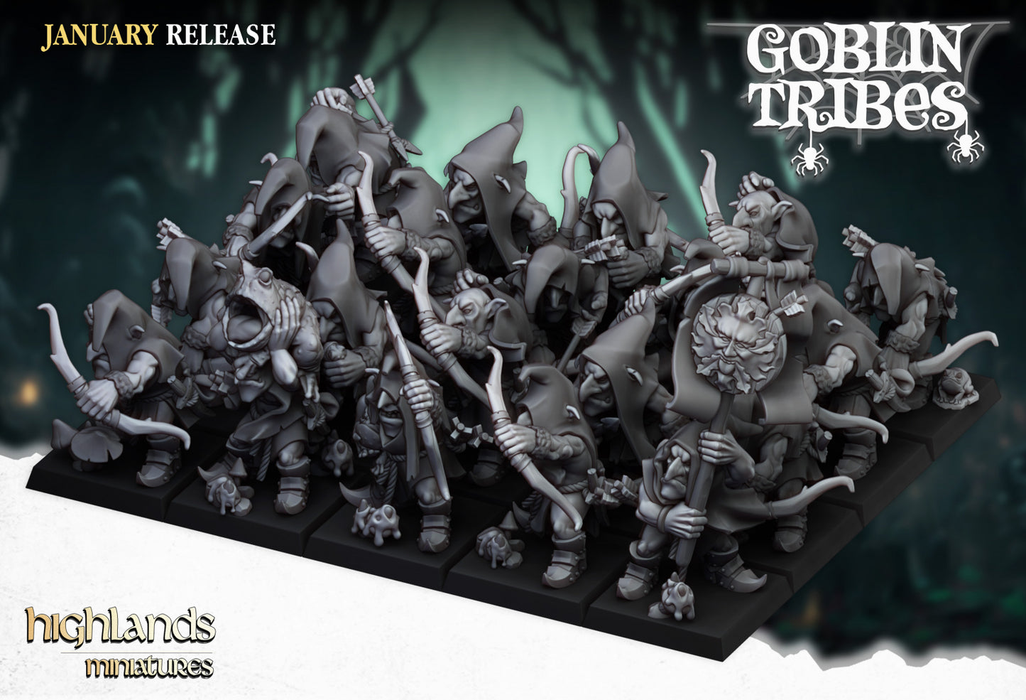 Swamp Goblins With Bows by Highlands Miniatures