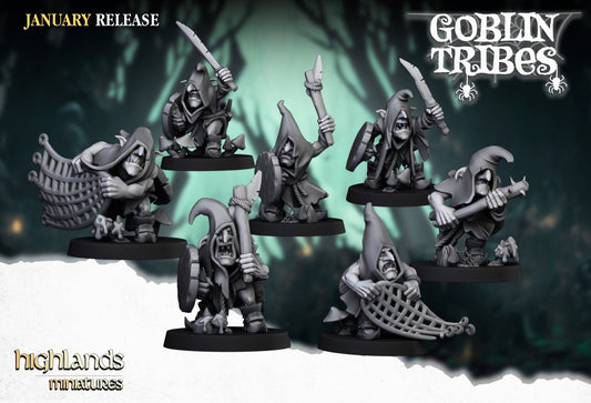 Swamp Goblins with Hand Weapons by Highlands Miniatures