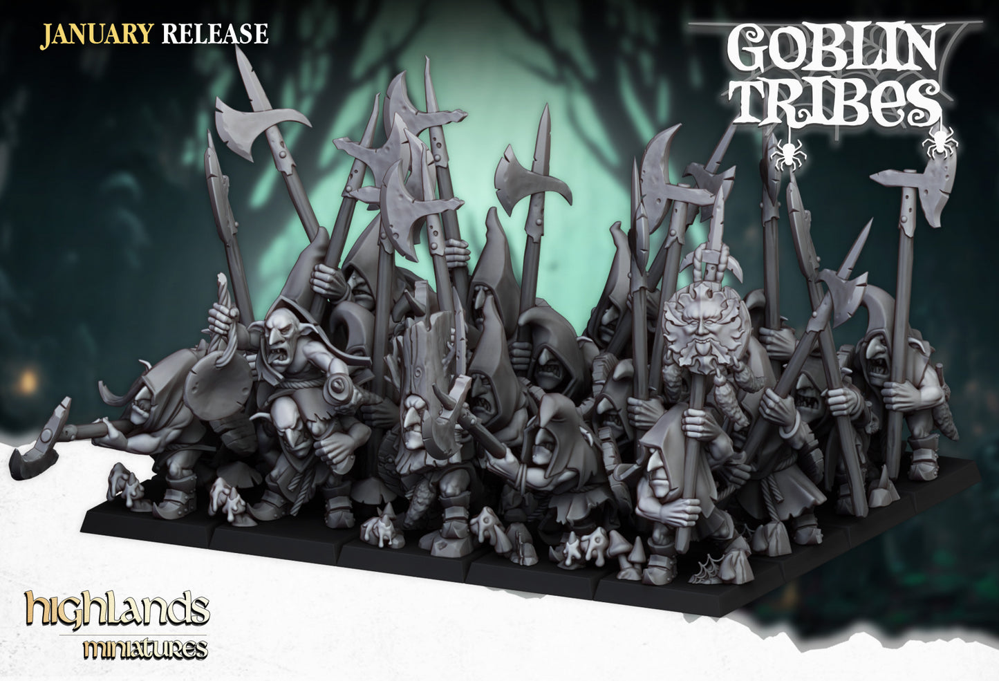 Swamp Goblins with Pikes by Highlands Miniatures