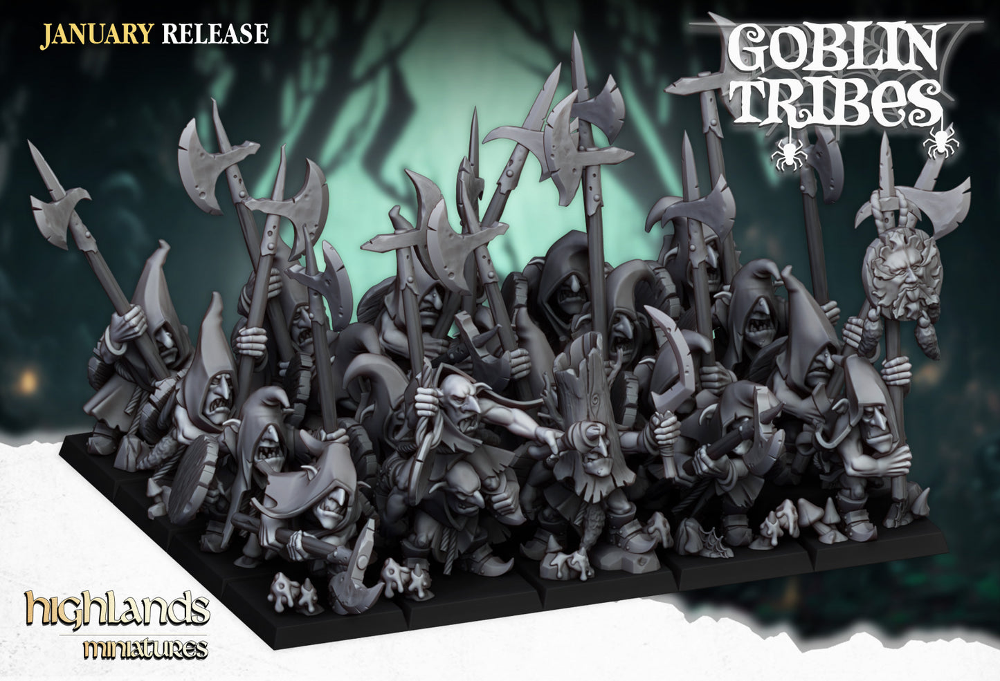 Swamp Goblins with Pikes by Highlands Miniatures