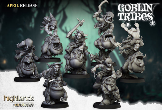 Swamp Goblins Frog Riders by Highlands Miniatures
