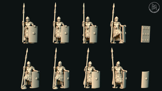 Sumerian Spearmen at Rest (Set A) by Uppsala Miniatures