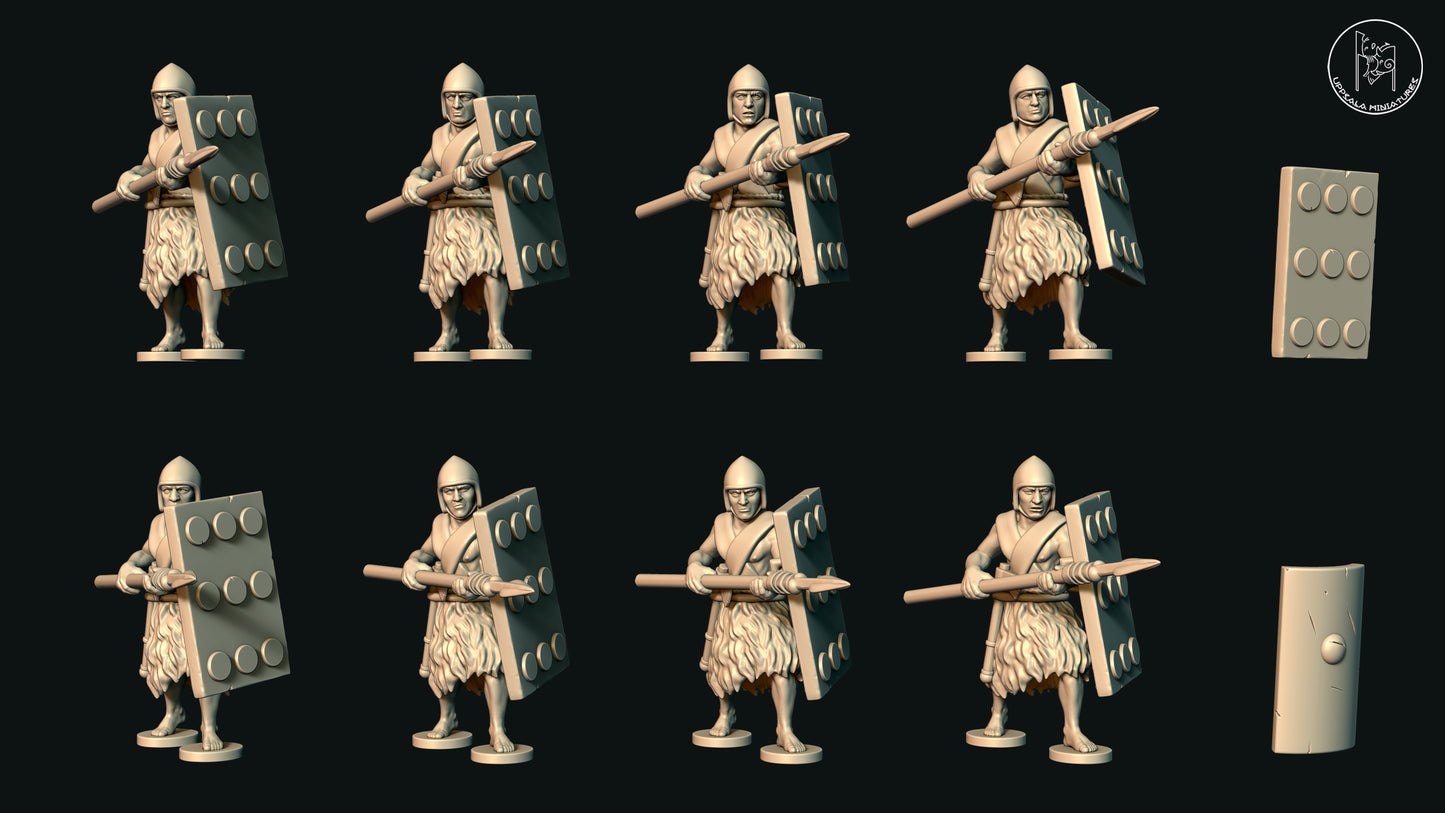 Sumerian Spearmen Attacking (Set B) by Uppsala Miniatures