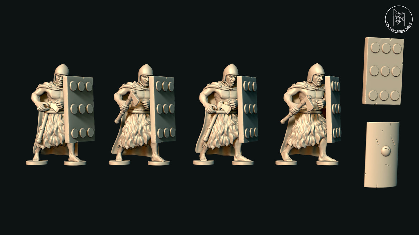 Sumerian Spearmen & Axement Advancing (Set C) by Uppsala Miniatures