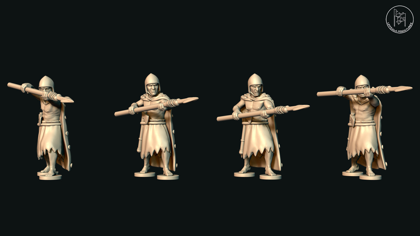 Sumerian Spearmen & Axement Advancing (Set C) by Uppsala Miniatures