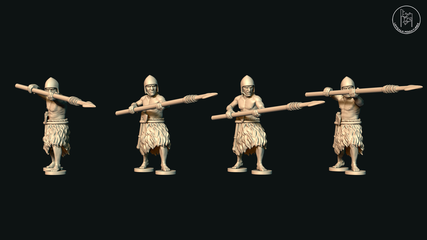 Sumerian Spearmen & Axement Advancing (Set C) by Uppsala Miniatures