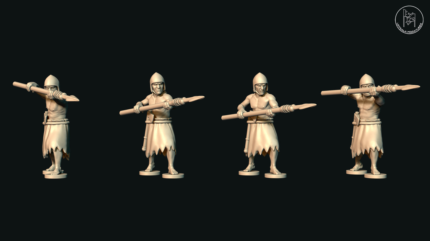 Sumerian Spearmen & Axement Advancing (Set C) by Uppsala Miniatures