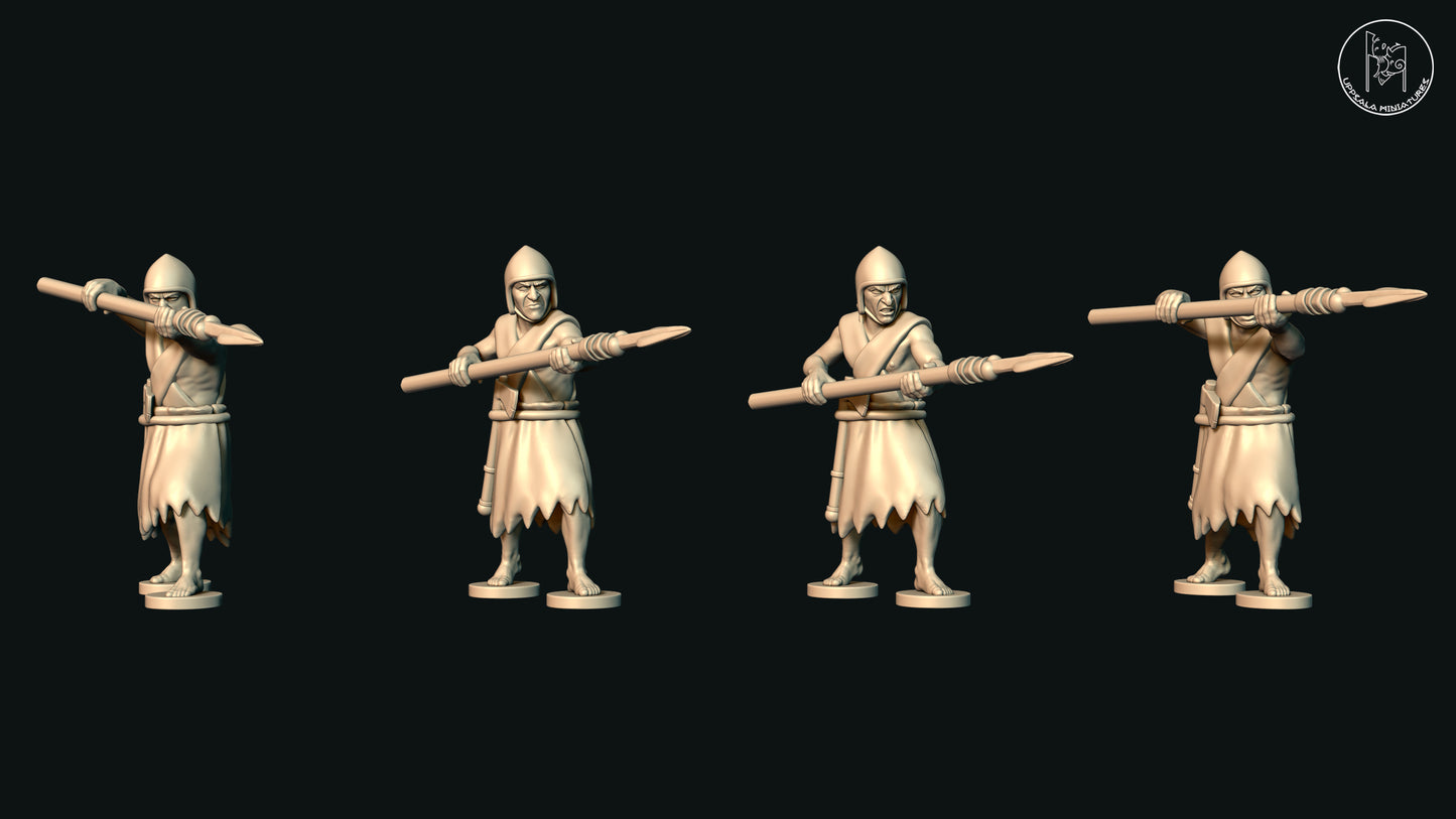 Sumerian Spearmen & Axement Advancing (Set C) by Uppsala Miniatures