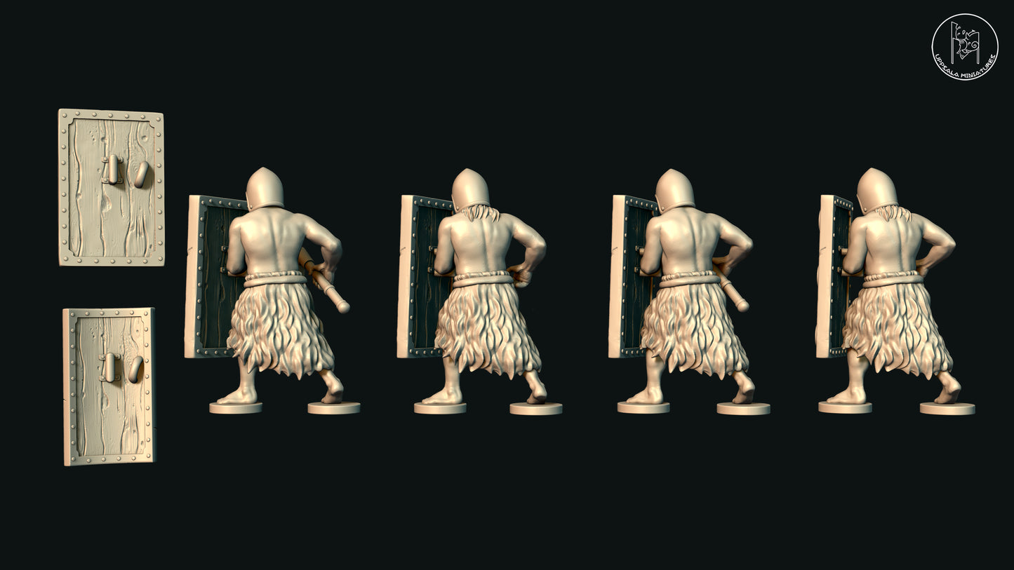 Sumerian Spearmen & Axement Advancing (Set C) by Uppsala Miniatures