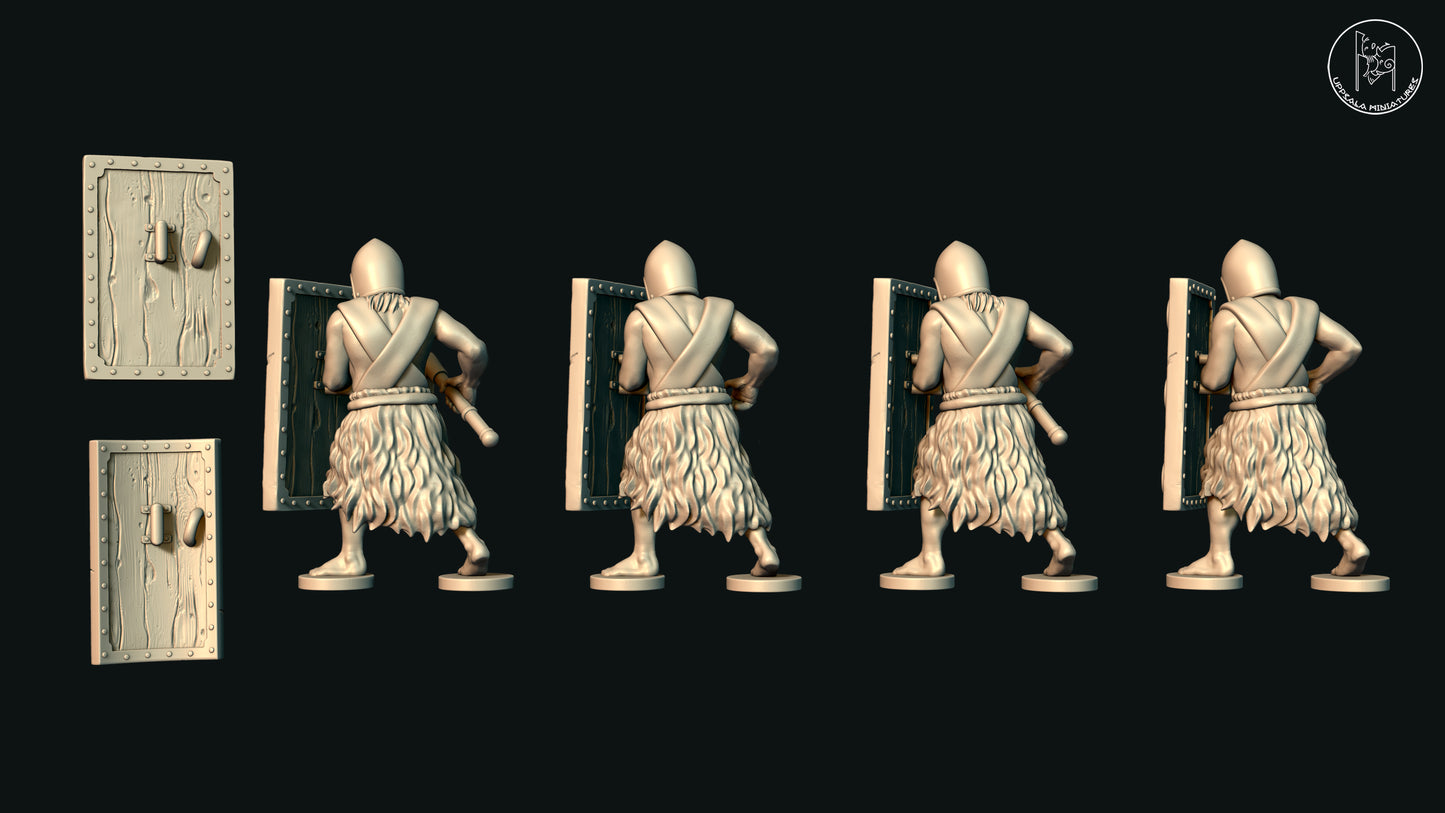 Sumerian Spearmen & Axement Advancing (Set C) by Uppsala Miniatures