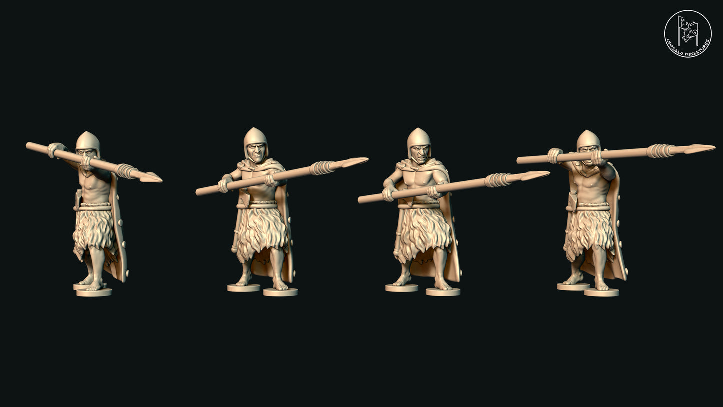 Sumerian Spearmen & Axement Advancing (Set C) by Uppsala Miniatures