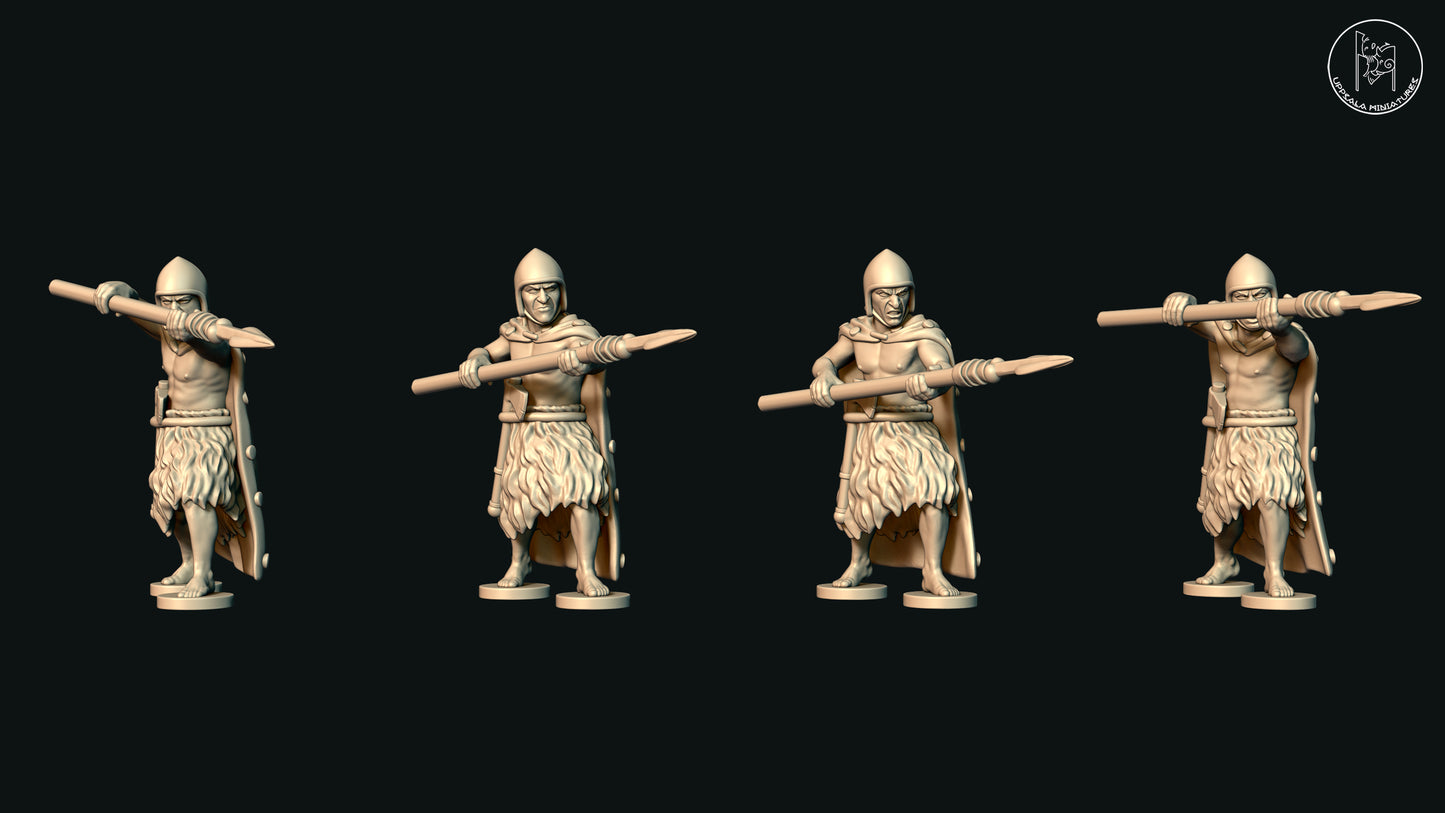 Sumerian Spearmen & Axement Advancing (Set C) by Uppsala Miniatures