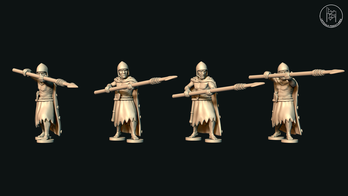 Sumerian Spearmen & Axement Advancing (Set C) by Uppsala Miniatures