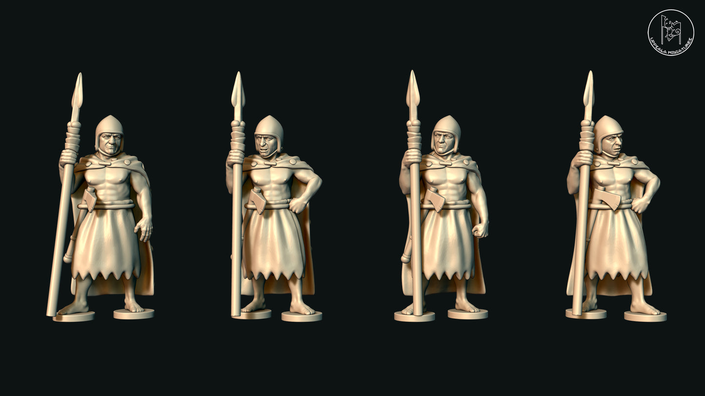 Sumerian Spearmen at Rest (Set D) by Uppsala Miniatures