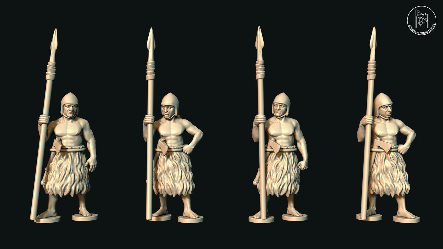 Sumerian Spearmen at Rest (Set D) by Uppsala Miniatures