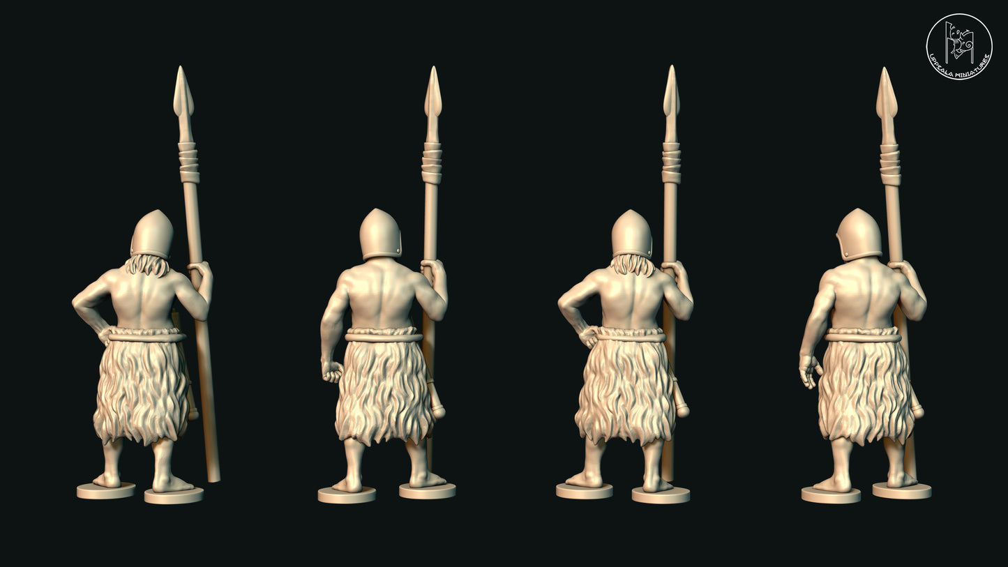 Sumerian Spearmen at Rest (Set D) by Uppsala Miniatures