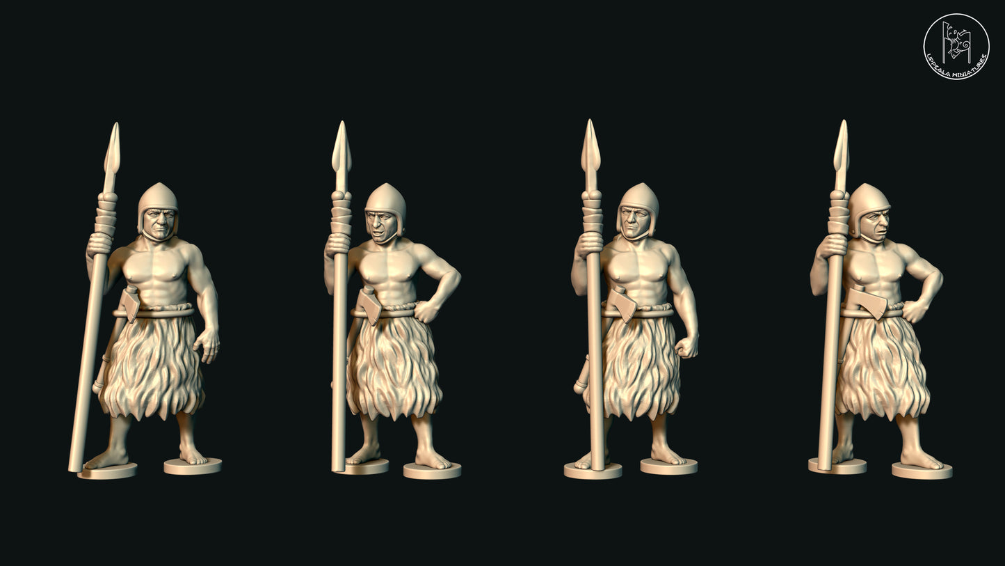 Sumerian Spearmen at Rest (Set D) by Uppsala Miniatures