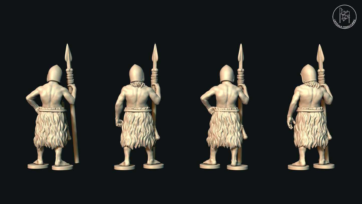 Sumerian Spearmen at Rest (Set D) by Uppsala Miniatures