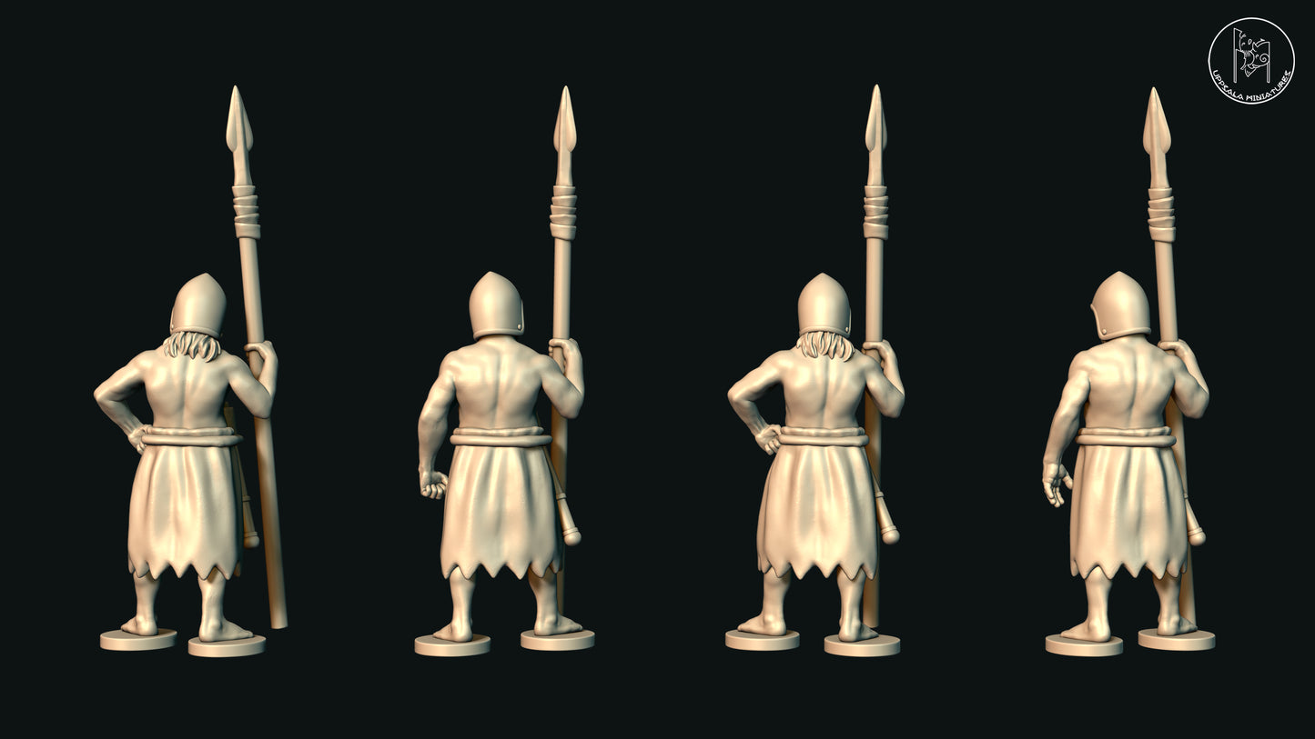 Sumerian Spearmen at Rest (Set D) by Uppsala Miniatures