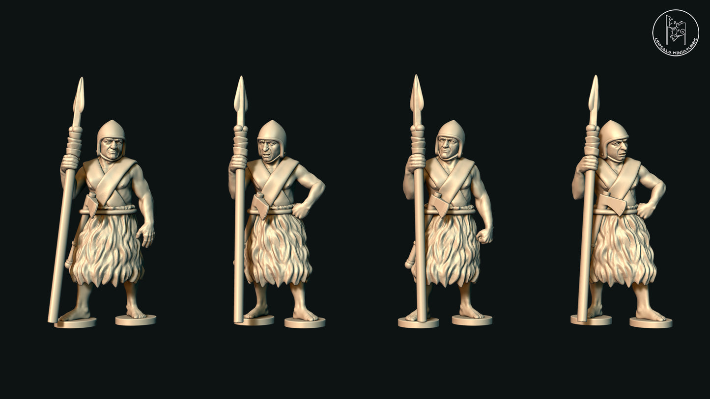 Sumerian Spearmen at Rest (Set D) by Uppsala Miniatures