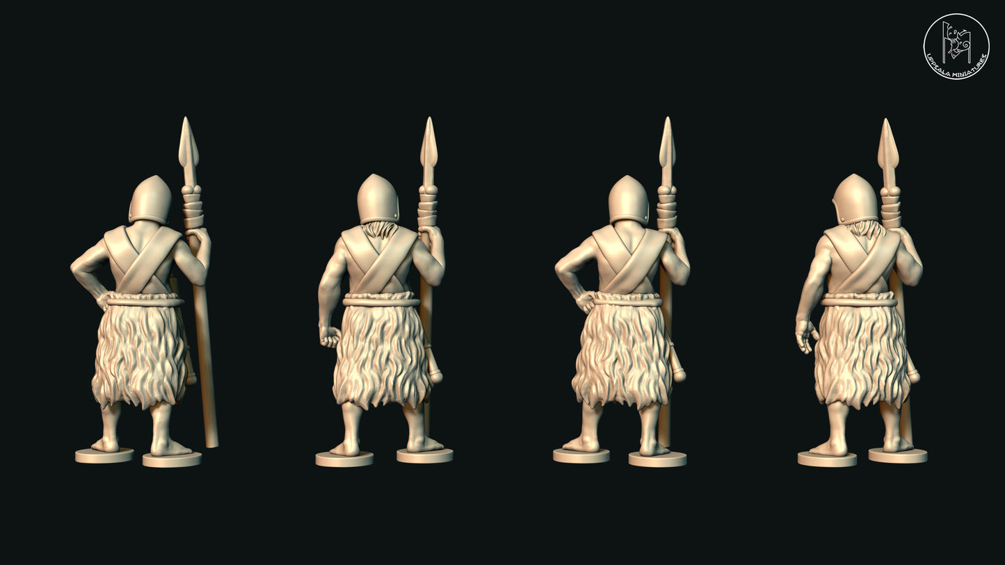 Sumerian Spearmen at Rest (Set D) by Uppsala Miniatures