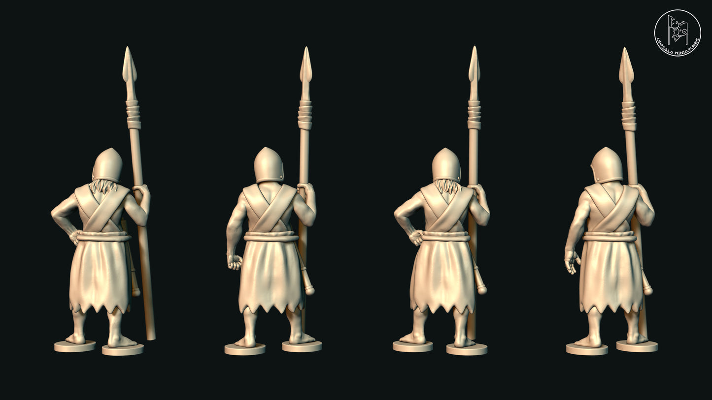 Sumerian Spearmen at Rest (Set D) by Uppsala Miniatures