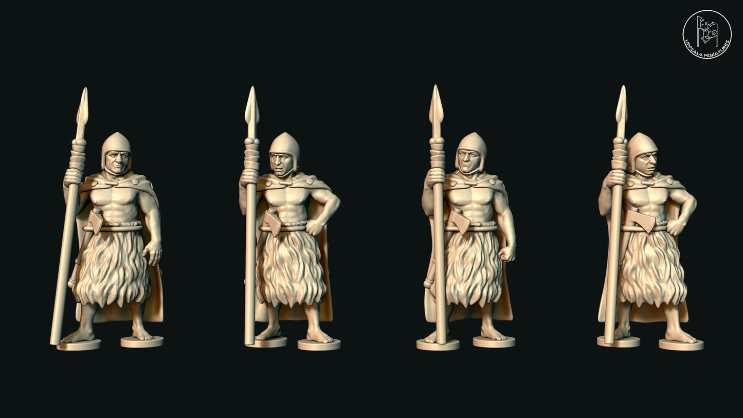 Sumerian Spearmen at Rest (Set D) by Uppsala Miniatures