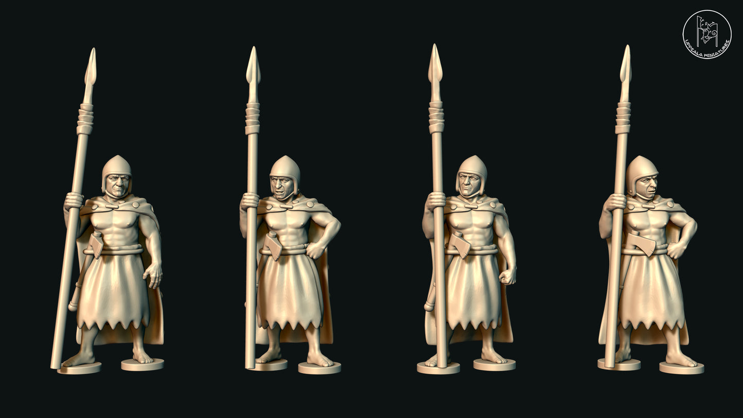 Sumerian Spearmen at Rest (Set D) by Uppsala Miniatures