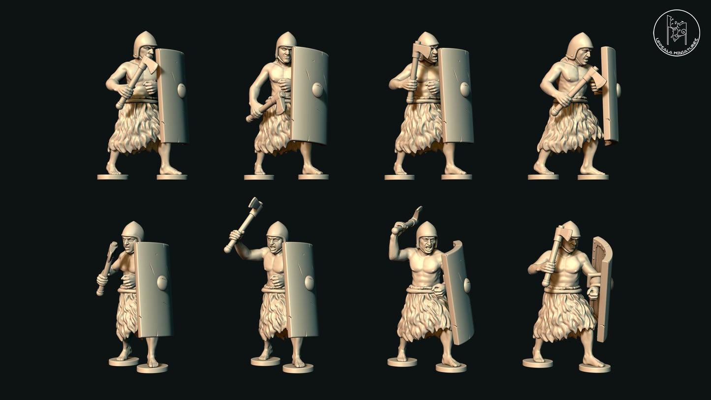 Sumerian Spearmen/Axemen Attacking (Set F) by Uppsala Miniatures