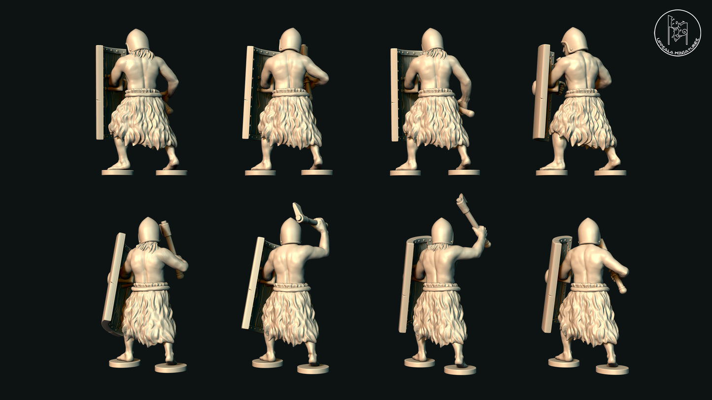 Sumerian Spearmen/Axemen Attacking (Set F) by Uppsala Miniatures