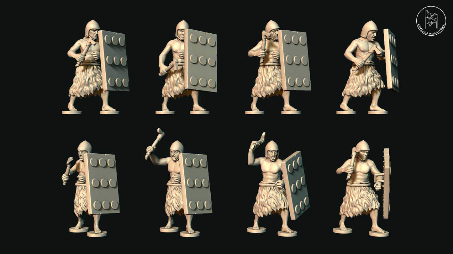 Sumerian Spearmen/Axemen Attacking (Set F) by Uppsala Miniatures