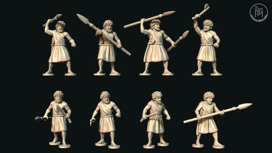 Sumerian Javelinmen/Axemen (Set 02) by Uppsala Miniatures