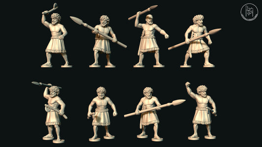 Sumerian Javelinmen/Axemen (Set P1) by Uppsala Miniatures